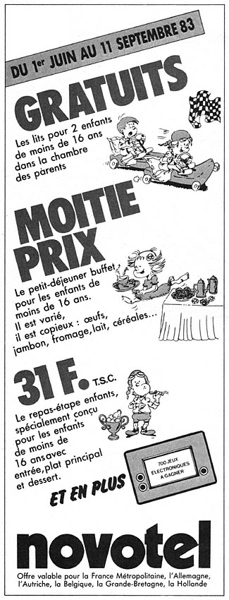 Advert Novotel 1983