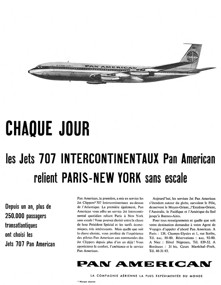 Advert Pan American 1960