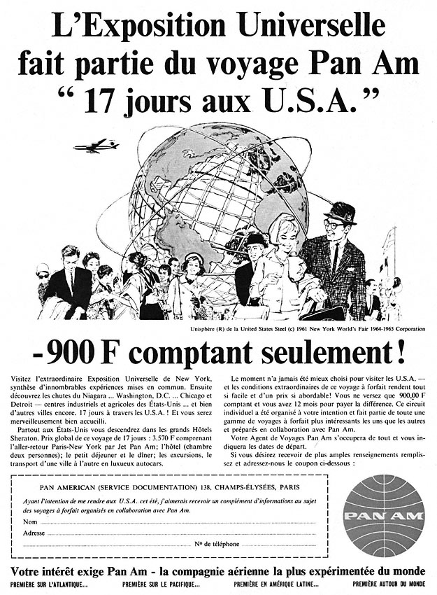 Advert Pan American 1964