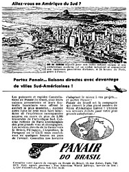 Advert Panair do Brazil 1952