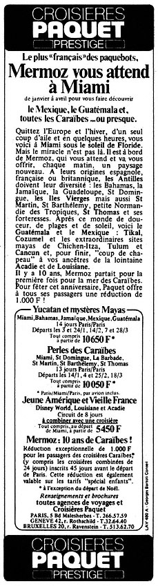Advert Paquet 1980