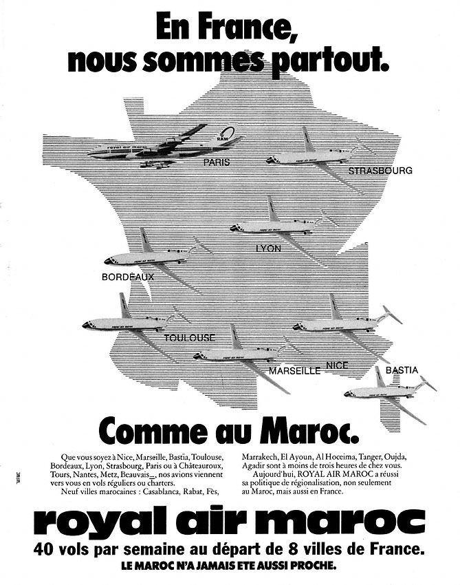 Advert Royal Air Maroc 1979