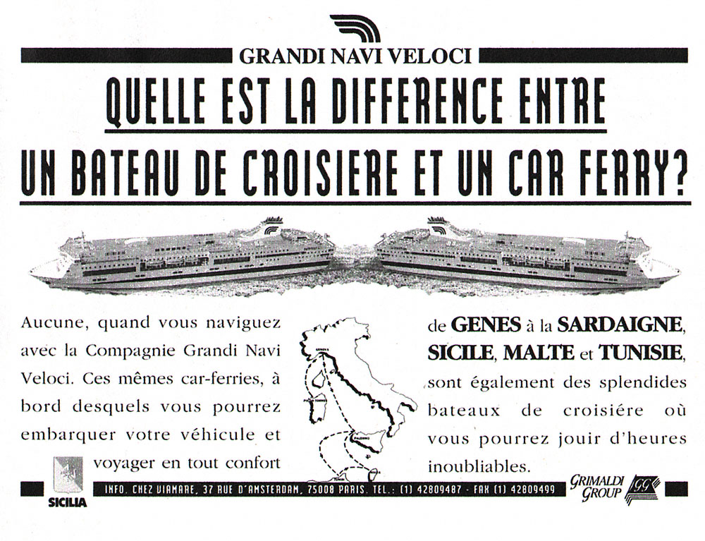 Advert Zdivers Croisires 1995